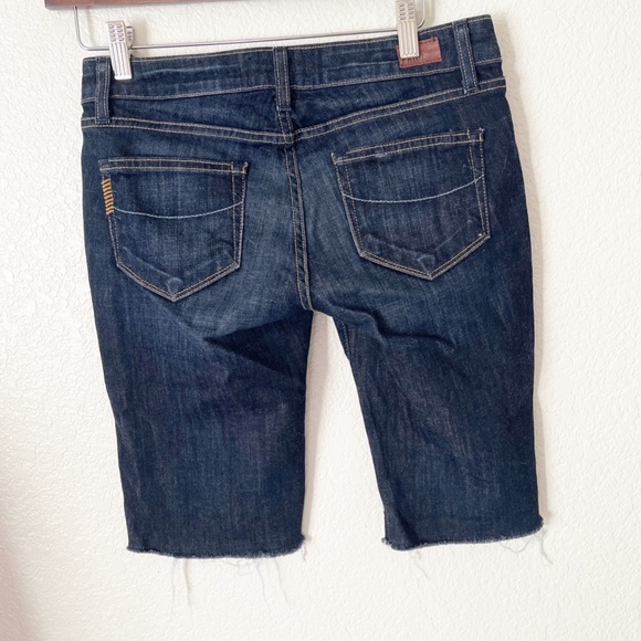 Paige Dark Wash Bermuda Shorts - Picture 4 of 6